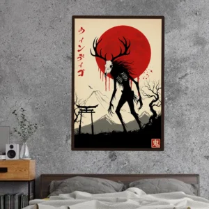 Wendigo Poster Art Japanese Style Native American Cryptid 12 Wendigo Poster Art Japanese Style Native American Cryptid