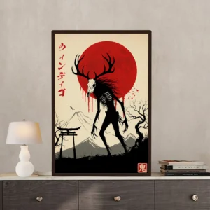 Wendigo Poster Art Japanese Style Native American Cryptid 10 Wendigo Poster Art Japanese Style Native American Cryptid