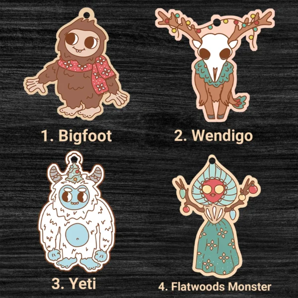 Funny Bigfoot and Yeti Christmas Ornament Cryptid Decor - Image 7