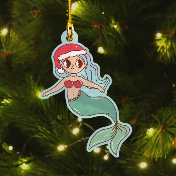 Cute Mermaid Christmas Ornament Decor