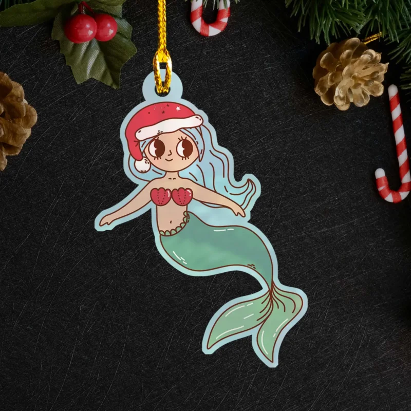 Unveiling the Depths: Mysteries of the Deep & Watery Realms Christmas Ornaments 4 Cute Mermaid Christmas Ornament Decor