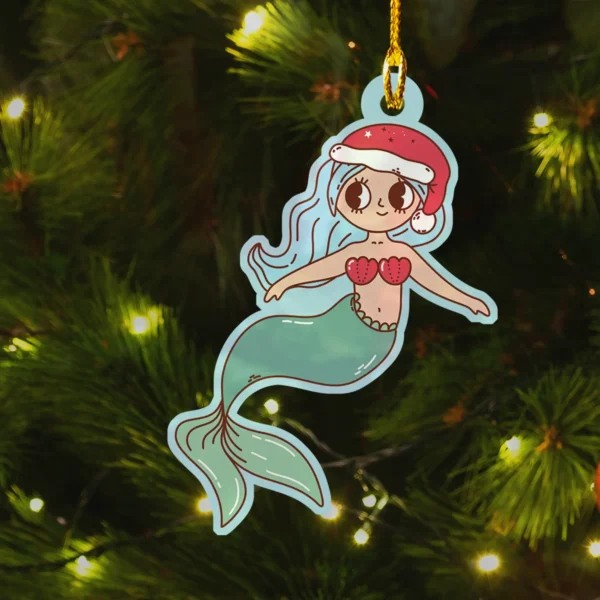 Cute Mermaid Christmas Ornament Decor