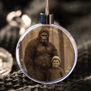 Personalized Bigfoot Christmas Ornament Custom Face Sasquatch Vintage Decor