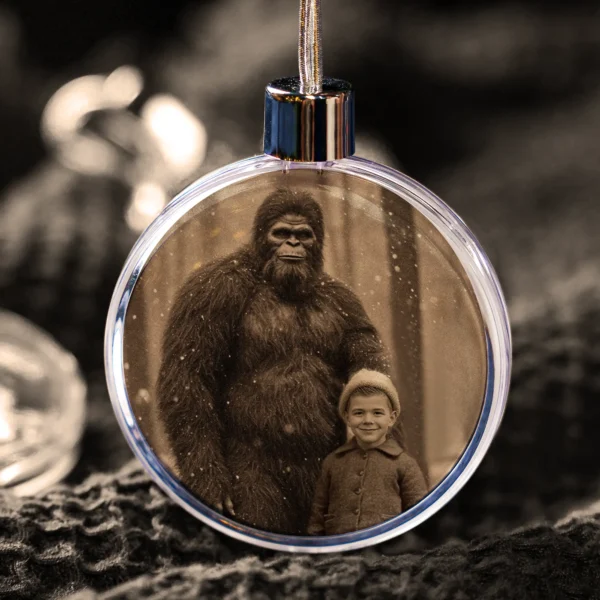 Personalized Bigfoot Christmas Ornament Custom Face Sasquatch Vintage Decor