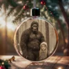 Personalized Bigfoot Christmas Ornament Custom Face Sasquatch Vintage Decor