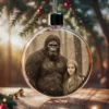 Personalized Bigfoot Christmas Ornament Custom Face Sasquatch Vintage Decor