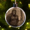 Personalized Bigfoot Christmas Ornament Custom Face Sasquatch Vintage Decor