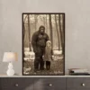 Personalized Bigfoot Christmas Vintage Poster Custom Face Photo Sasquatch Decor