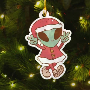Cute Alien Christmas Ornament Extraterrestrial Decor Gift