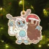 Cute Bigfoot and Yeti Christmas Ornament Cryptid Decor
