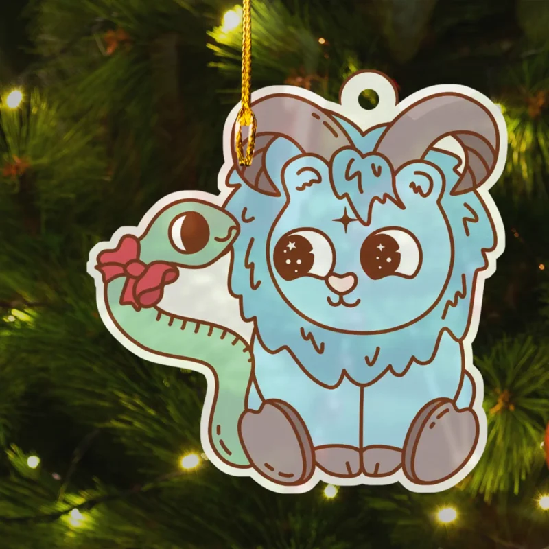 Unveiling Ancient Wonders: Mythical & Ancient Beasts Christmas Ornaments 5 Cute Chimera Cryptid Christmas Ornament Decor