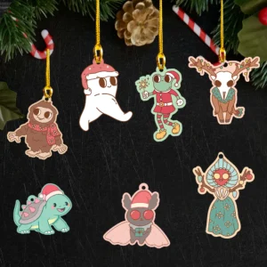Cute Cryptids Christmas Ornament Cryptozoology Decor