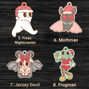Cute Cryptids Christmas Ornament Cryptozoology Decor