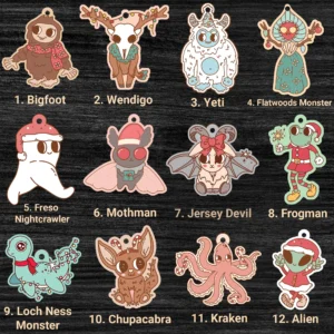 Cryptid Bauble Figurine Decoration Holiday Ornaments