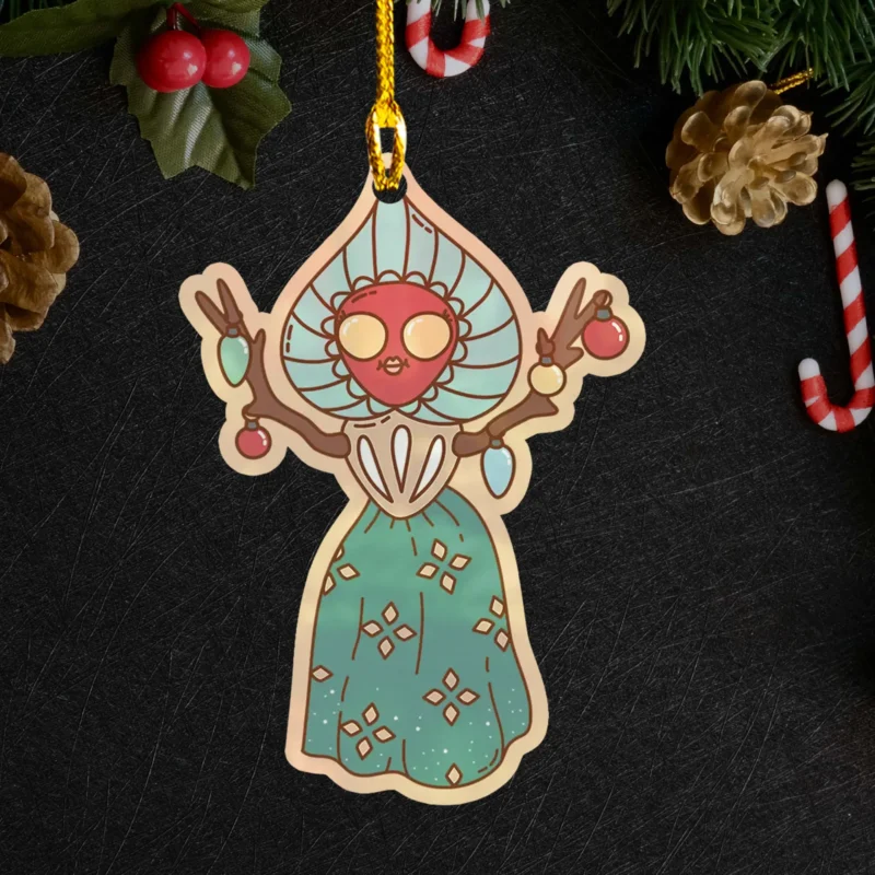 Beyond Human Form: Enigmatic Humanoids & Shapeshifters Christmas Ornaments 5 Cute Flatwoods Monster Christmas Ornament Braxxie Decor
