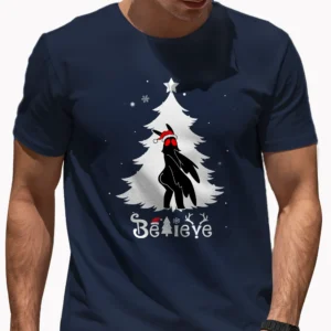 Funny Mothman Butt Christmas Shirt Believe Cryptid