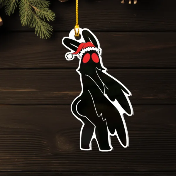 Funny Mothman Fat Ass Christmas Ornament Decor
