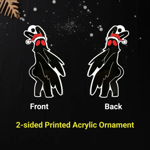 Funny Mothman Fat Ass Christmas Ornament Decor