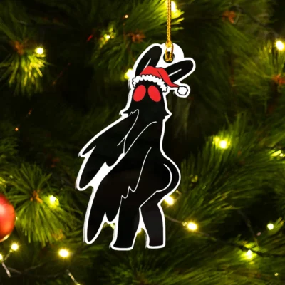 Mothman Christmas: 8 Unforgettable Gifts For Your Favorite Cryptid Believer 8 Funny Mothman Fat Ass Christmas Ornament Decor