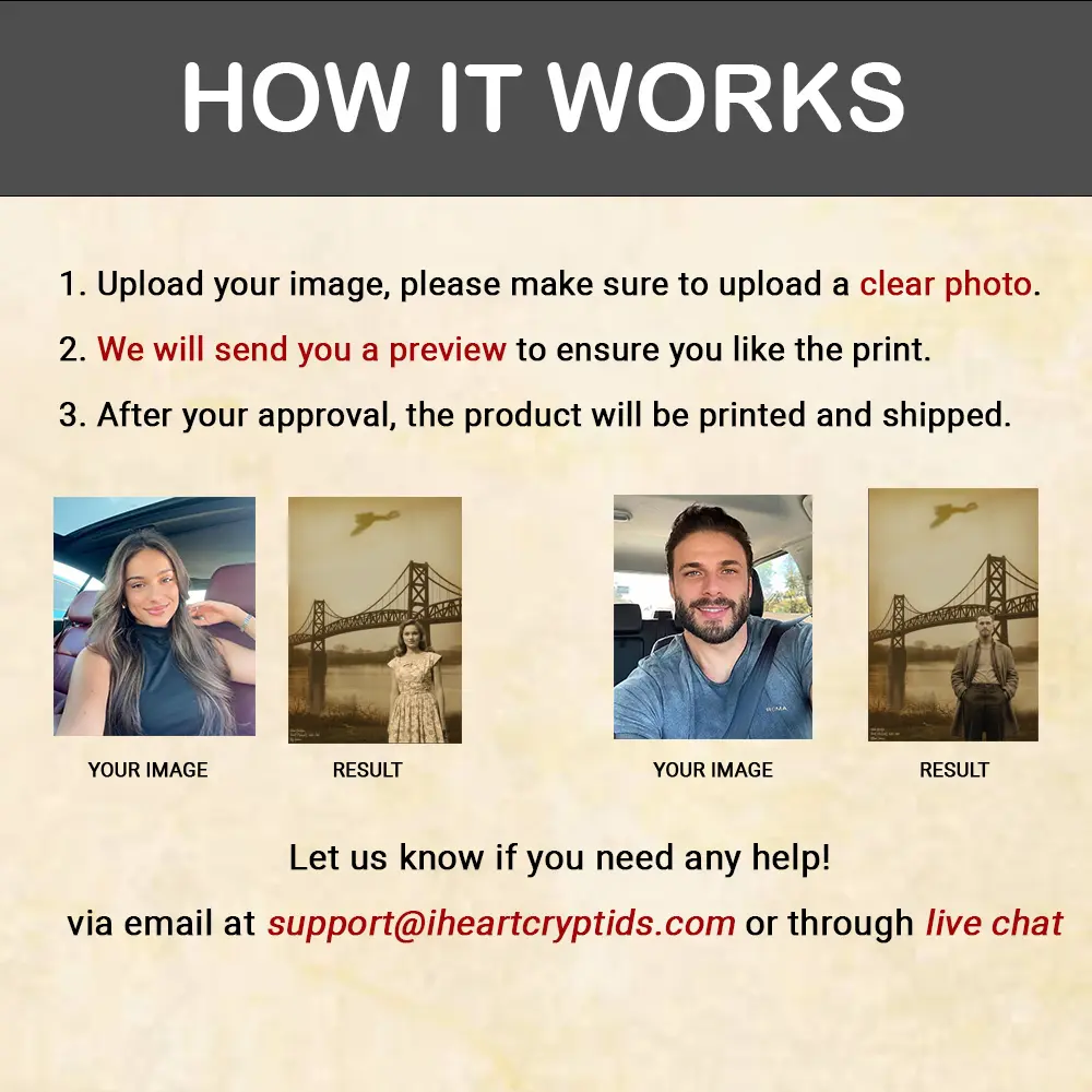 Personalized 1967 Mothman Sighting Ornament | Your Face in Lost Photo, Custom Christmas Gift 14 Personalized 1967 Mothman Sighting Ornament Your Face in Lost Photo, Custom Christmas Gift