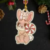 Cute Jackalope Christmas Ornament Horned Rabbit Decor
