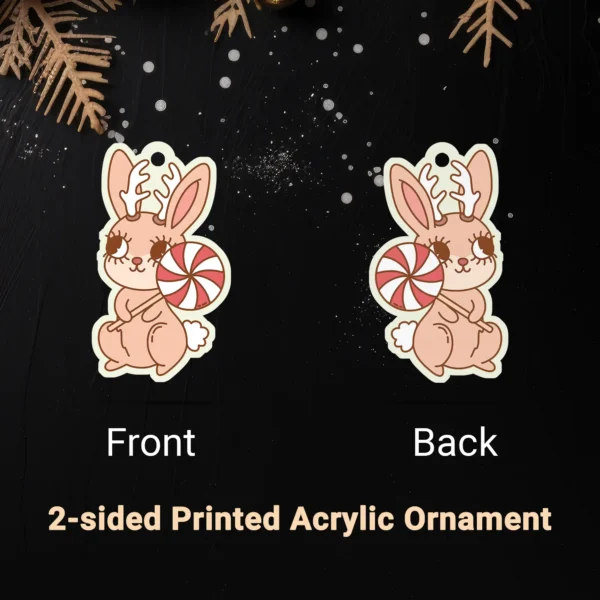 Cute Jackalope Christmas Ornament Horned Rabbit Decor