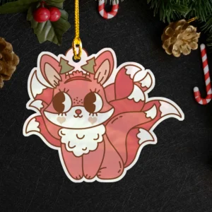 Cute Kitsune Christmas Ornament Nine-Tailed Fox Decor