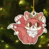 Cute Kitsune Christmas Ornament Nine-Tailed Fox Decor