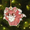 Cute Kitsune Christmas Ornament Nine-Tailed Fox Decor