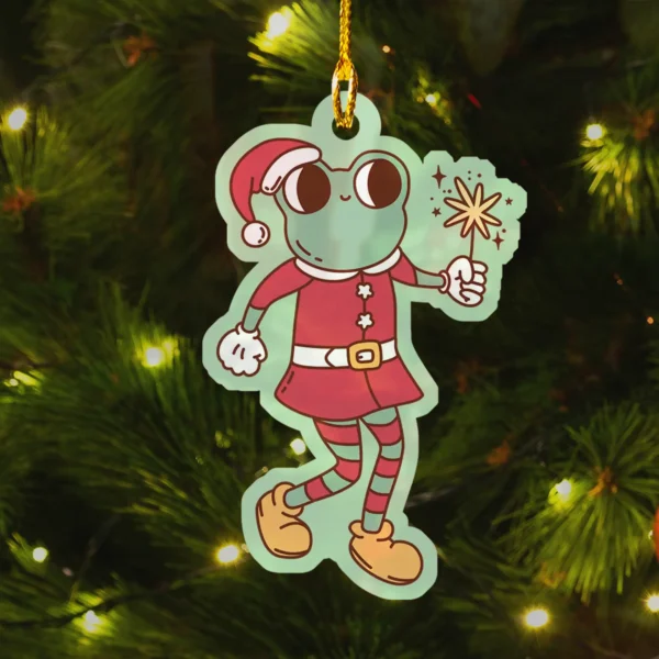 Cute Loveland Frog Christmas Ornament Frogman Decor