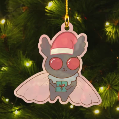 The 8 Ultimate Mothman Christmas Gifts To Haunt Your Halls 6 Cute Mothman Christmas Ornament Cryptid Decor