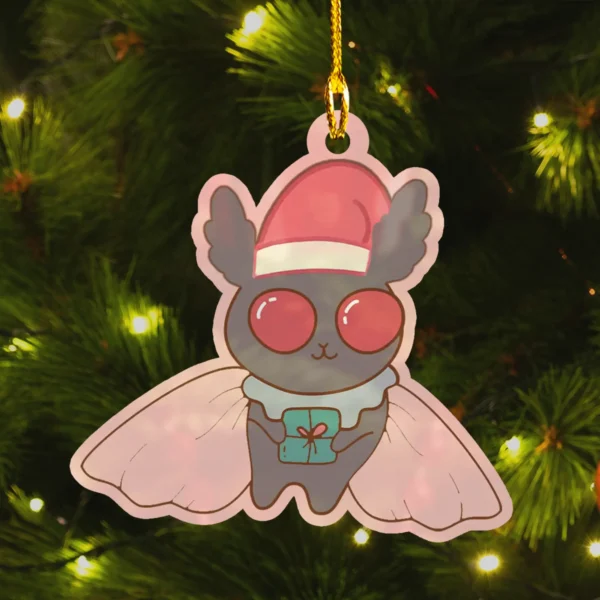 Cute Mothman Christmas Ornament Cryptid Decor