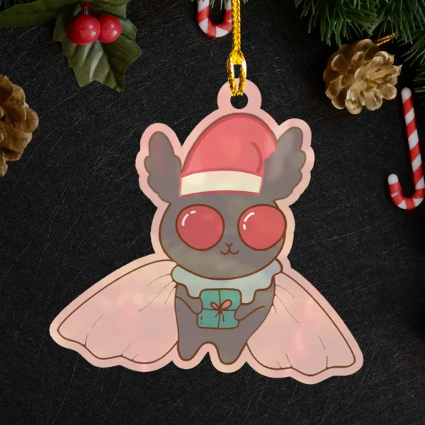 Cute Mothman Christmas Ornament Cryptid Decor