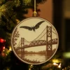 Vintage 1960s Mothman Silver Bridge Point Pleasant Ornament Cryptid 6 Vintage 1960s Mothman Silver Bridge Point Pleasant Ornament Cryptid