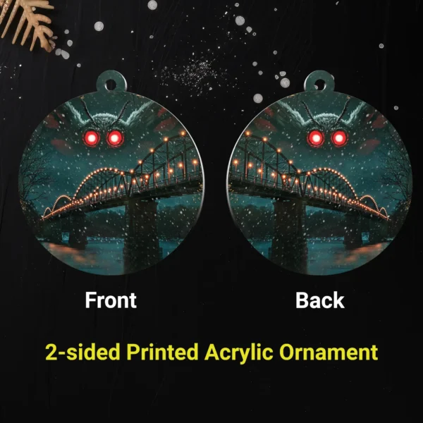Christmas Mothman Silver Bridge Point Pleasant Ornament Decor