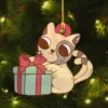 Cute Cat Nekomata Christmas Ornament Two Tailed Cat Decor
