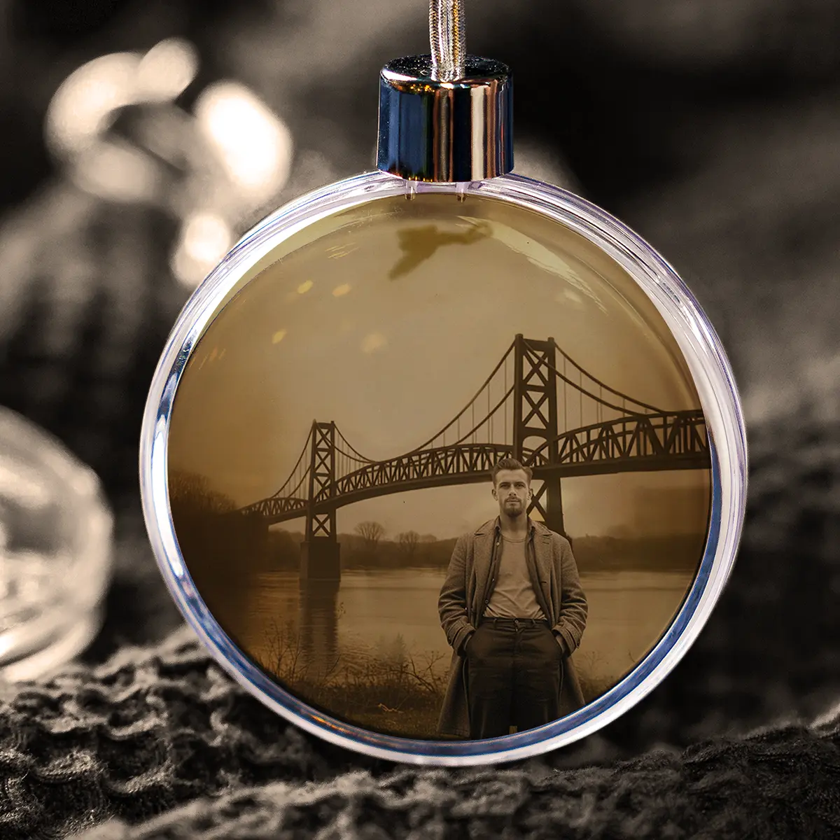 Personalized 1967 Mothman Sighting Ornament | Your Face in Lost Photo, Custom Christmas Gift 3 Personalized 1967 Mothman Sighting Ornament Your Face in Lost Photo, Custom Christmas Gift