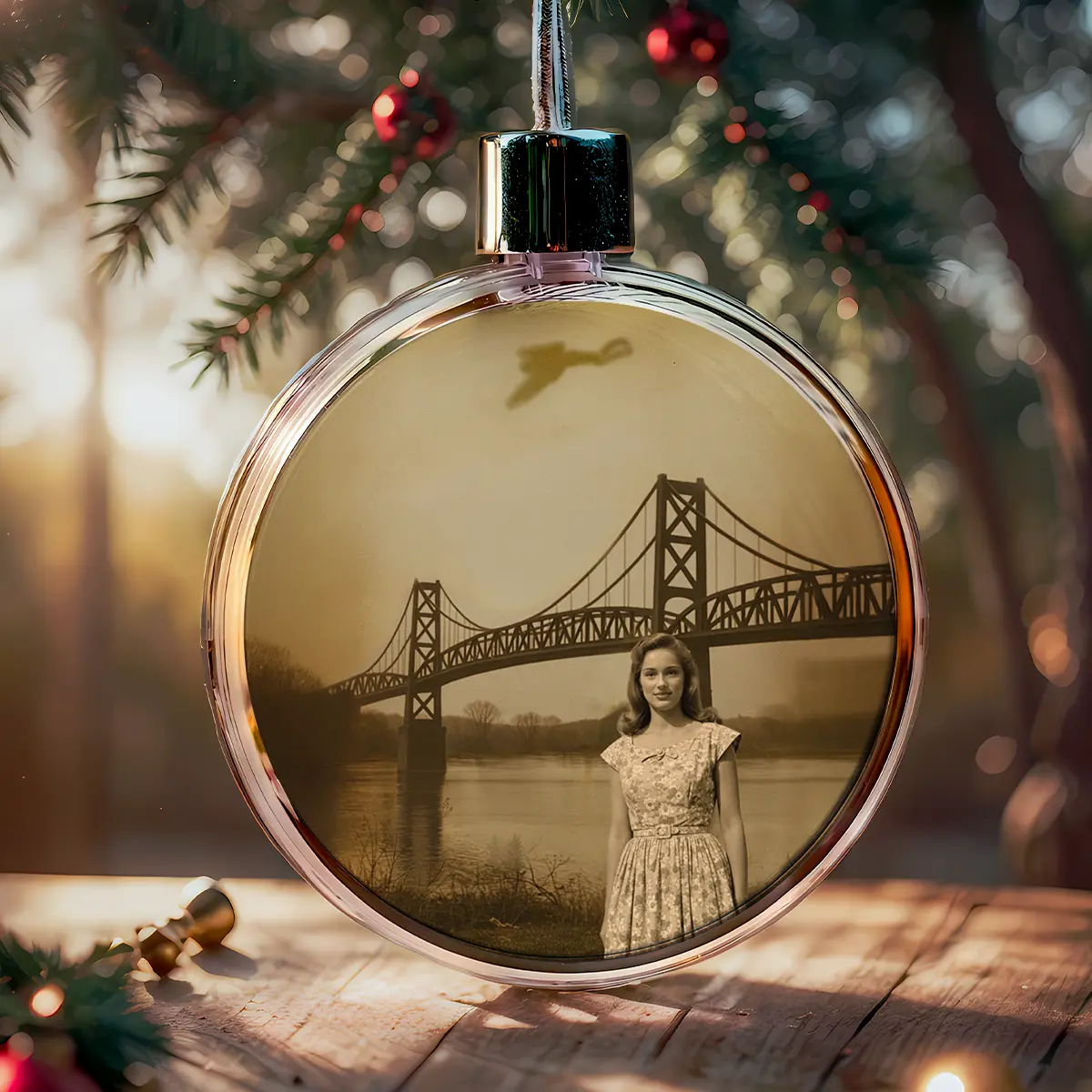 Personalized 1967 Mothman Sighting Ornament | Your Face in Lost Photo, Custom Christmas Gift 6 Personalized 1967 Mothman Sighting Ornament Your Face in Lost Photo, Custom Christmas Gift