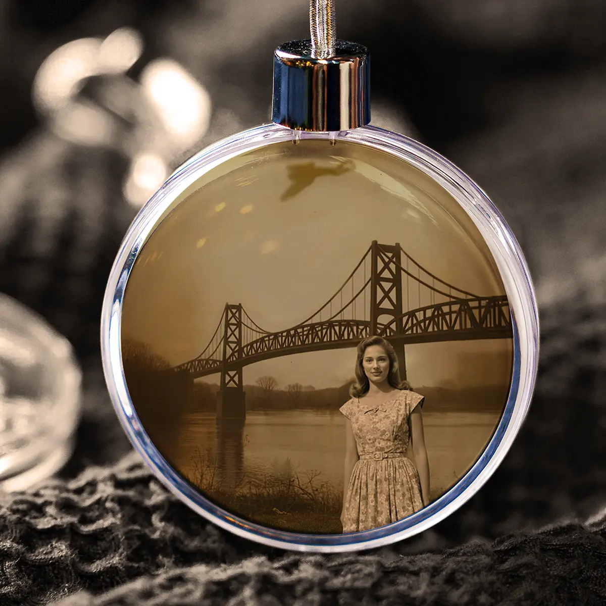 Personalized 1967 Mothman Sighting Ornament | Your Face in Lost Photo, Custom Christmas Gift 7 Personalized 1967 Mothman Sighting Ornament Your Face in Lost Photo, Custom Christmas Gift