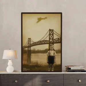 Personalized 1967 Mothman Sighting Poster Your Face in Lost Photo, Custom Ar