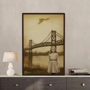 Personalized 1967 Mothman Sighting Poster Your Face in Lost Photo, Custom Ar