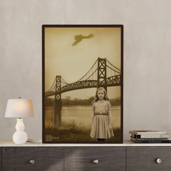 Personalized 1967 Mothman Sighting Poster Your Face in Lost Photo, Custom Ar