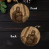 Personalized Bigfoot Christmas Wooden Ornament Custom Face Sasquatch Decor