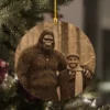 Personalized Bigfoot Christmas Wooden Ornament Custom Face Sasquatch Decor