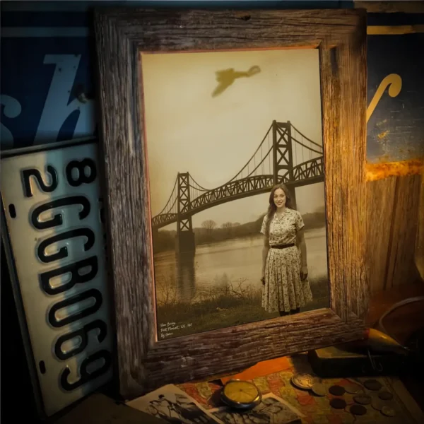 Personalized Mothman 1967 Poster Custom Face Silver Bridge Art