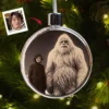Personalized Yeti Christmas Ornament Custom Face Abominable Snowman Decor