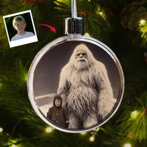Personalized Yeti Christmas Ornament Custom Face Abominable Snowman Decor