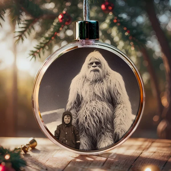 Personalized Yeti Christmas Ornament Custom Face Abominable Snowman Decor