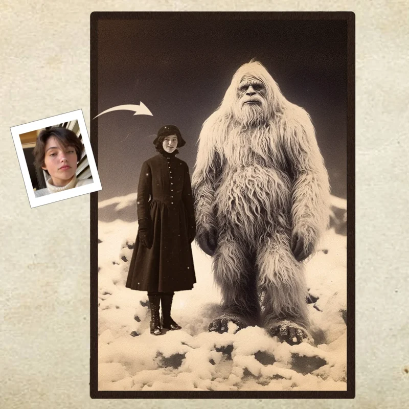 Bigfoot vs Yeti: If They Fought in 3 Different Arenas, Who Would Actually Win? 24 Personalized Yeti Poster Custom Face Abominable Snowman Art