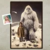 Personalized Yeti Poster Custom Face Abominable Snowman Art